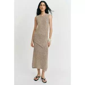 ZARA 자라 언밸런스 니트 탑 - 샌드/브라운 144600