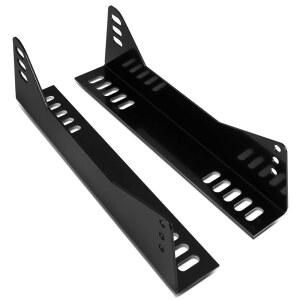 DNA 모터링 SMB-001 마일드 스틸 조절 가능한 구멍 버킷 시트 측면 마운팅 어댑터 브래킷 키트, 블랙