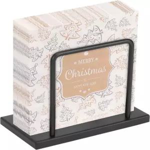 리바버 냅킨 홀더 메탈 보관 현대식 독립형 휴지 디스펜서 테이블 주방 조리대 베이스 블랙