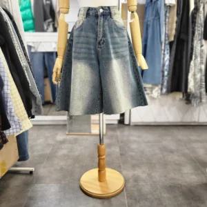 [밸리걸]컷팅 워싱 5부 버뮤다 데님 팬츠 870110