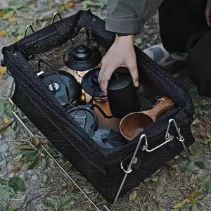 [JHQS7MNZ_53D4]캠핑 와이어 바구니 캠핑용 바스켓 테이블 (31912309A)