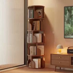 회전 책장 원형 코너 서재 거실 책꽂이 아크릴 조립식 바퀴형 북랙