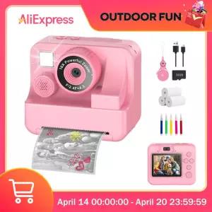 꿀벌 키즈 카메라 32G 인쇄 인스턴트 1080P HD 듀얼 렌즈 Selfie 디지털 소녀 소년 크리스마스 생일 선물