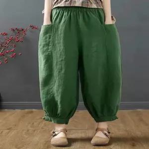 생활한복 절바지 여름 린넨 여성 루즈핏 엄마용 빅사이즈