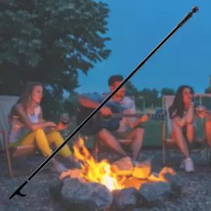 파이어 피트용 포커 32인치 벽난로 헤비 듀티 롱 캠핑 우드 스토브 실외 및 실내용 휴대용 녹슬지 않는