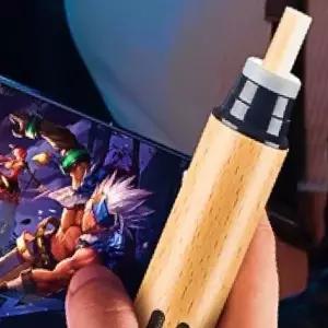 나무 재질 원통 파이프 흡연 도구 손잡이 연초 흡입 기구 휴대 보관 전통 방식