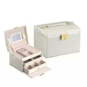 DUGNMARKT  수납 악세사리 정리함 세련된 보석함 악세사리수납함 가죽 주얼리 가죽주얼리보석함 3단 모두팜