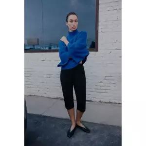 ZARA 자라 와이드 슬리브 니트 스웨터 - 블루 120974