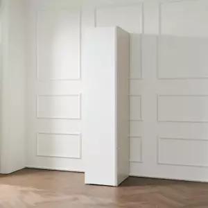 옷방보조가구 슬림 2단 행거 도어형 옷장 400 2색상 수납장 원룸장롱 정리정돈