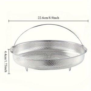 1PC 스테인레스 스틸 그물망 손잡이가 세척기 배수 있는 바구니 가정용