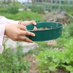 라운드 스크린 플라스틱 식물 토양 원예 냄비 메쉬 필터 도구 여과 보육