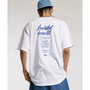 매장정품 CREAM SODA LAB 크림소다랩 15MIN 쿼터 팀플레이 그래픽 로고 반팔티 화이트 블루 CFZK10S038 134