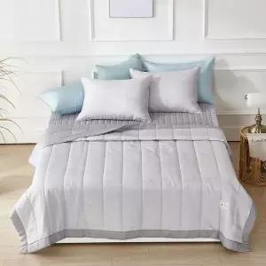 [NS홈쇼핑][르헤브] 모나코 풍기인견 누빔이불 패드세트 (Q/퀸)[35816150]