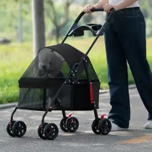 저상형 강아지 유모차 접이식 메쉬 펫웨건