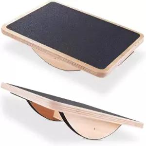 원핏가이 나무 균형 보드 코어 근력 및 안정성 훈련용 워블 미끄럼 방지 표면 550파운드 용량 가정 사무실