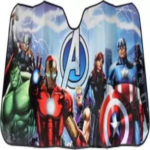 플라스틱컬러 003695R01 마블 어벤져스 어코디언 스타일의 자동차 트럭 SUV 전면 윈드실드 선쉐이드