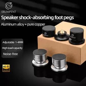 HiFi 4개 스피커 스파이크 스탠드 풋 패드 알루미늄 합금 믹서 탄소 섬유 조정 가능 충격 흡수 피트 용 페