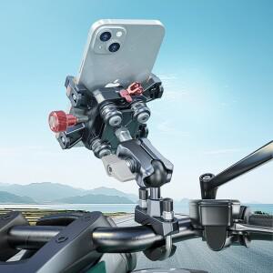 [호환품]바이크 오토바이 액세서리용 범용 휴대폰 핸드폰 거치대 고 스틸 충격 흡수 내비게이션 2025