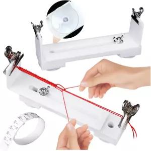 EHERDM 2Pcs 흡입 컵 파라코드 지그 팔찌 제조기 클립 2개와 손목 밴드 로프 U자형 크톱 DIY 브딩 도구로