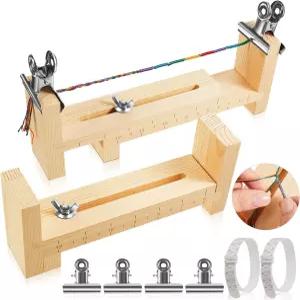 버벨 2개 나무 팔찌 지그 4개의 클램프와 2개의 크기를 가진 조절 가능한 파라코드 제조기 목걸이 자동차