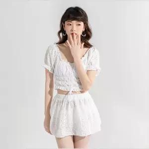 여름 레이스업 반바지 수영복 슬립 상의 밴딩 팬츠 비치웨어