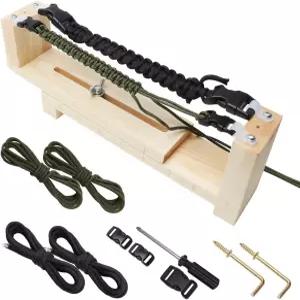 AHIER 파라코드 팔찌 지그 조절 가능한 길이 제조기 손목 밴드 브딩 직조 DIY 공예 도구 키트