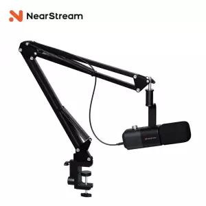 Boom Arm이 포함된 NearStream USB XLR 다이나믹 마이크 키트 게임 스튜디오 팟캐스팅 스트리밍 낮은 대기