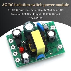 XH-M299 AC-DC 절연 스위칭 전원 공급 장치 모듈 보드 듀얼 출력 AC 110V-220V ~ DC 5V 12V 0.5A+5V