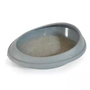 고양이 평판 보급형 화장실 라이트그레이 1P 토일렛 고양이화장실 고양이배변통