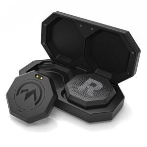 아웃도어마스터 업데이트 스키 헬멧 헤드폰, 충전 케이스가 있는 트루 와이어리스 블루투스, 오디오 준비 스노보드 헬멧과 호환되는 드롭인 헤드폰 HD 스피커 칩- 블랙