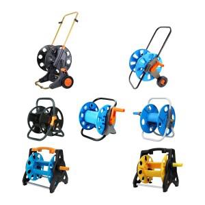 호스 릴 카트 워터 홀더 보관 디자인 외부 잔디 원예 도구 용 파이프 랙