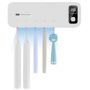 UV 칫솔 세정제 및 홀더, 강력한 공기 건조, 200 400초 타임 케이스, 2200mAh 충전식 무선 벽 장착 가정용 살균기