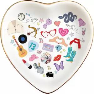 가수 영감 반지 접시 음악 팬을 위한 세라믹 주얼리 트레이 소녀 여성을 생일 선물 크리스마스 디어 우정