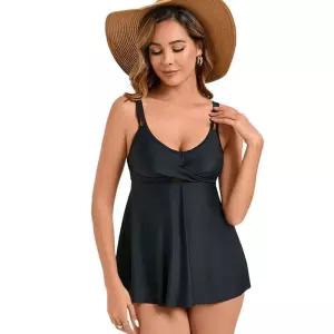 여자 래쉬가드 수영복세트 솔리드 비치웨어 비키니 슬림 치마 드레스