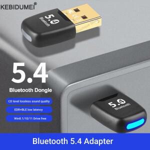 USB 블루투스 5.4 어댑터 5.3 오디오 동글 미니 무선 수신기/송신기 PC/노트북 드라이버