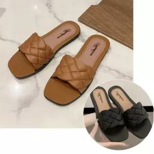 인기상품 플랫 와플 트렌디 모던 무드 고급스러운 여성 슬리퍼 [WFC44DE_260404]