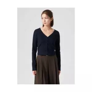 매장정품 8SECONDS 에잇세컨즈 크롭 니트 카디건 네이비 35485AMQ4R 1403534