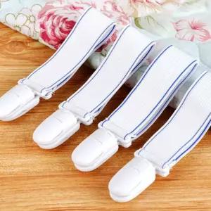 침대시트 고정 클립 4p 논슬립 고정클립 밴드 집게 홀더 이불 밀림방지 강력한 이중클립