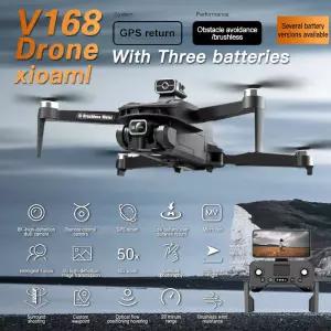 Xiaomi V168GPS Drone 8K 5G HD 항공 사진 듀얼 카메라 무 지향성 장애물 브러시리스 회피 Quadcopter Toys