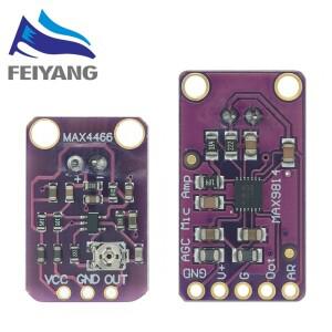 MAX9814 마이크 AGC 앰프 보드 사운드 센서 모듈 자동 이득 제어 어택 아두이노 MAX4466 PCB DIY 키트