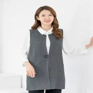 [모슬린]엄마옷 조끼 정장 롱 라운드 603FGH124 마담중년여성빅사이즈50대60대