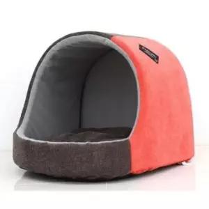 [반려] 강아지 동굴 체리레드 1P 방석 쿠션 하우스 투톤 대형