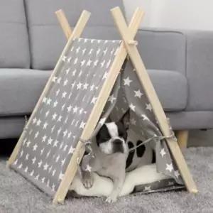 [반려] 텐트 삼각 방석 1P 하우스 그레이스타 강아지 쿠션