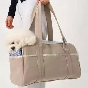 [반려] 하드평판 외출 스퀘어 쿠션분리 1P 이동가방 강아지