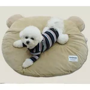 [반려] 이불 숨숨집 강아지 방석 1P 곰돌이 파스텔브라운