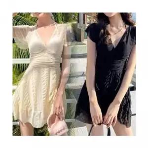 홈웨어 OPS 비키니 롱 쉬폰 하객 몸매보정 원피스 드