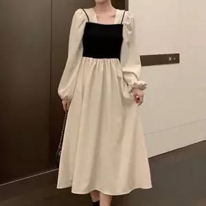 A라인원피스 롱 A라인 화이트 화이트원피스 긴팔 원피