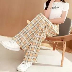 여름 쿨 바캉스 휴가 체크무늬 밴딩 팬츠 바지
