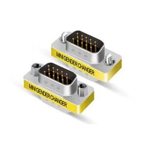 미니 DB15 15핀 암/암/수 젠더 체인저 VGA 플러그 커넥터 어댑터 D-Sub RS232 시리얼