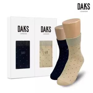 [정품] 닥스 숙녀양말 2족 선물세트 무압박중목 루렉스작은도트 26402 {균일가 딜}